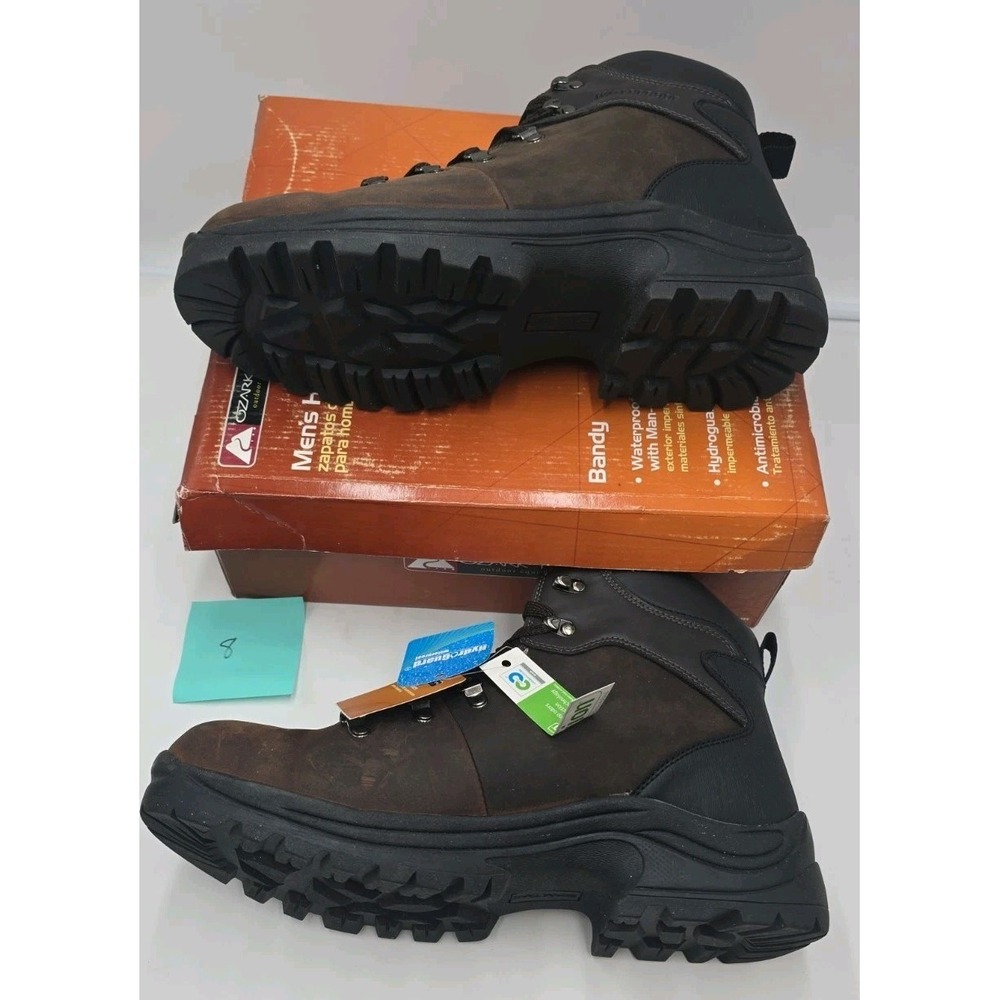 Ozark Trail Bandy II Men's Hiking Boots Size 14 Dark Brown Leather Waterproof - Picture 7 of 7